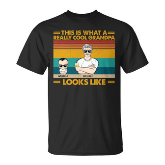 This Is What A Really Cool Grandpa Looks Like Custom T-Shirt - Thegiftio UK