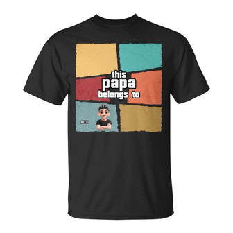 This Papa Grandpa Dad Belong To Custom T-Shirt - For Dad - Thegiftio UK