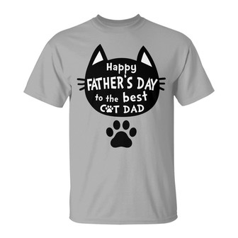 To The Best Cat Dad Cat Face Custom T-Shirt - Gift for Dad - Thegiftio UK