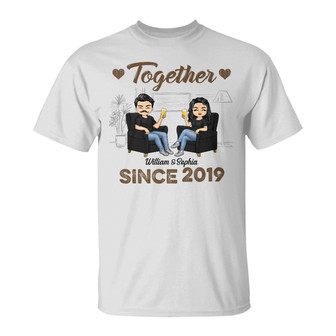 Together Since Personalized T-Shirt - Gift for Couples - Thegiftio UK