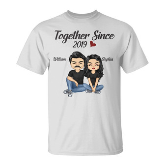 Together Since Personalized T-Shirt - Gift for Couples - Thegiftio UK
