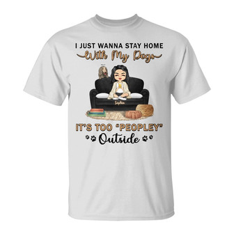 Too Peopley Outside Chibi Custom T-Shirt - Dog Lovers Gift - Thegiftio UK