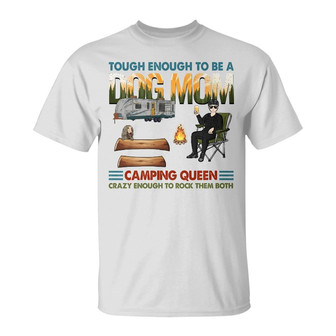 Tough Enough To Be A Dog Mom Custom T-Shirt - Dog Mom Gift - Thegiftio UK