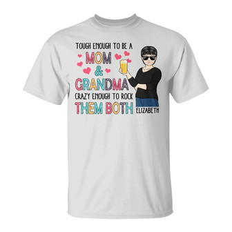 Tough Enough To Be A Mom Custom T-Shirt - Gift for Mom - Thegiftio UK
