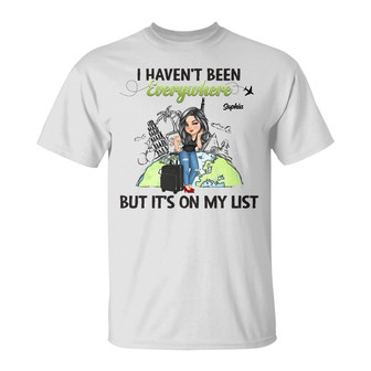 Travel Queen It's On My List Custom T-Shirt - Gift for Her - Thegiftio UK