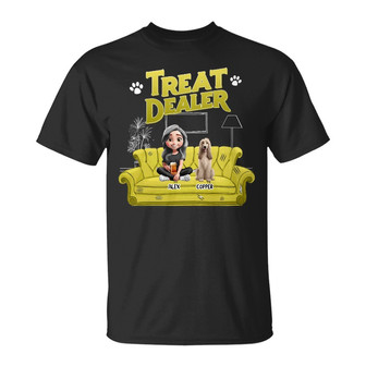 Treat Snack Dealer 3D Effect Dogs Custom T-Shirt - Thegiftio UK