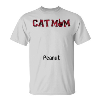 Walking Cat Mom Red Plaid Custom T-Shirt - Gift for Mom - Thegiftio UK