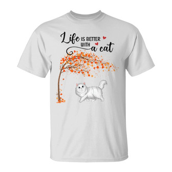 Walking Cats Under Tree Custom T-Shirt - Gift for Cat Lovers - Thegiftio UK