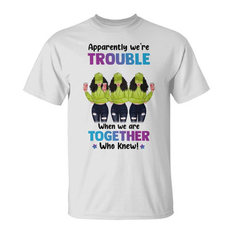 We're Trouble Besties Front View Custom T-Shirt - Thegiftio UK