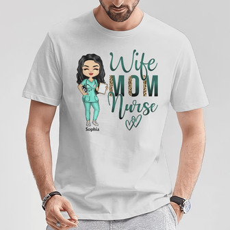 Wife Mom Nurse Personalized T-Shirt - Gift for Mothers - Thegiftio UK