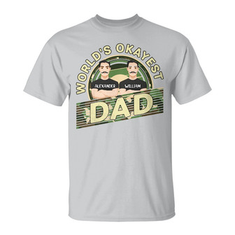 World Okayest Dad Personalized T Shirt - Father's Day Gift - Thegiftio UK