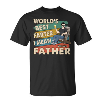 World's Best Farter I Mean Father Custom T-Shirt - Thegiftio UK