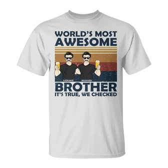 World's Most Awesome Sister Custom T-Shirt - Gift for Sister - Thegiftio UK