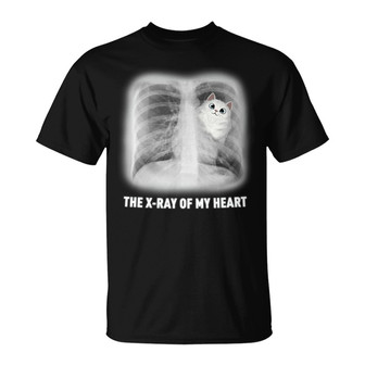 Xray Of My Heart Fluffy Cat Custom T-Shirt - Cat Lovers Gift - Thegiftio UK