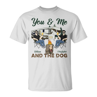 You & Me And The Dogs Custom T-Shirt - Gift for Couples - Thegiftio UK
