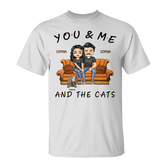 You And Me And The Pets Custom T-Shirt - Birthday Gift - Thegiftio UK