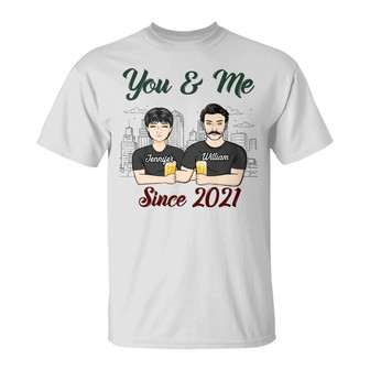 You And Me Personalized T-Shirt - Gift for Couples - Thegiftio UK