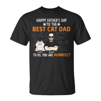 You Are A Purrfect Cat Dad Custom T-Shirt - Gift for Dads - Thegiftio UK