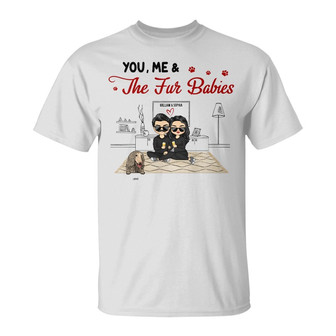 You Me & The Fur Babies Custom T-Shirt - Gift for Couples - Thegiftio UK