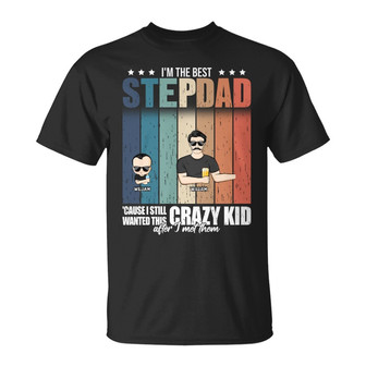 Young Stepdad These Crazy Kids Custom T-Shirt - Gift for Dad - Thegiftio UK