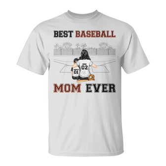Best Baseball Mom Ever Personalized T-Shirt - Mother Gift - Thegiftio UK