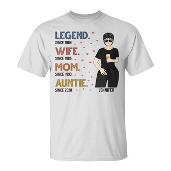 Legend Wife Mom Grandma Custom T-Shirt - Gift for Family - Thegiftio UK