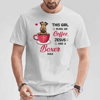 Personalized Coffee Jesus and Dogs T Shirt - Thegiftio UK