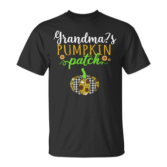 Personalized Grandma's Pumpkin Patch Fall Halloween T Shirt - Thegiftio UK