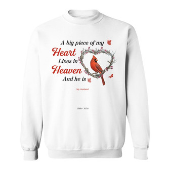 A Big Piece Of My Heart Cardinal Custom Sweatshirt - Gift - Thegiftio UK
