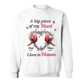 A Big Piece Of My Heart Lives In Heaven Custom Sweatshirt - Thegiftio UK