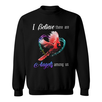 Angels Among Us Cardinal Personalized Sweatshirt - Family Gift - Thegiftio UK