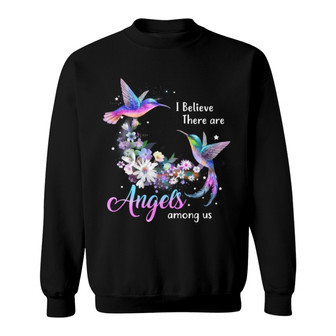 Angels Among Us Hummingbird Custom Sweatshirt - Memorial Gift - Thegiftio UK