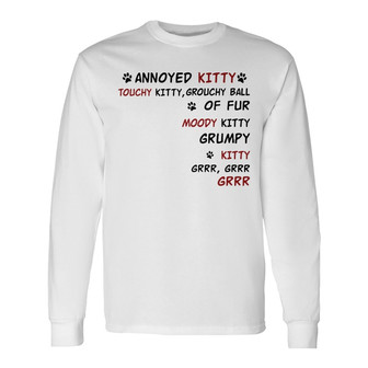Annoyed Kitty Cats Custom Long Sleeve Shirt - Gift for Cat Lovers - Thegiftio UK