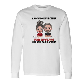 Annoying Each Other Doll Couple Custom Long Sleeve Shirt - Thegiftio UK