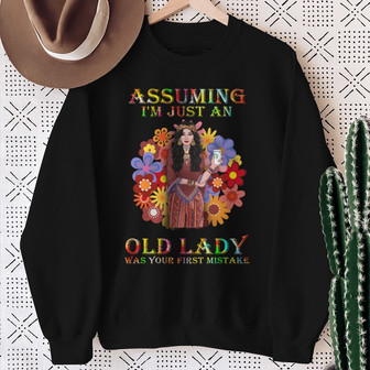 Assuming Me Was Your Mistake Hippie Girl Custom Sweatshirt - Thegiftio UK