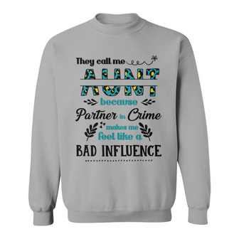 Aunt The Bad Influence Personalized Sweatshirt - Gift for Aunt - Thegiftio UK