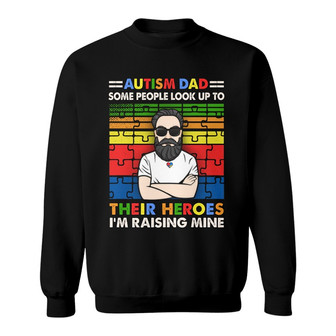 Autism Dad Retro Personalized Sweatshirt - Gift for Dad - Thegiftio UK