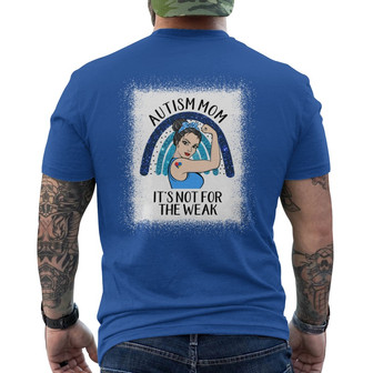 Autism Mom Strong Woman Rainbow Custom Back Print T-Shirt - For Mom - Thegiftio UK