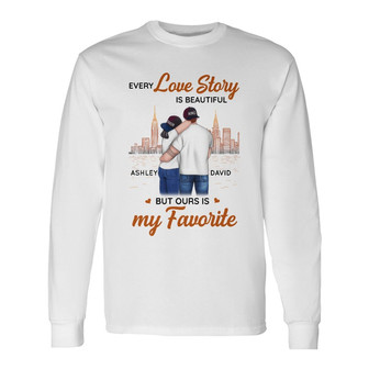 Beautiful Love Story Custom Long Sleeve Shirt - Gift for Couples - Thegiftio UK