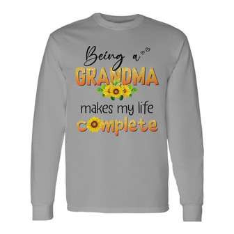 Being Grandma Makes My Life Complete Custom Long Sleeve Shirt - Thegiftio UK