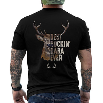 Best Buckin Dad Grandpa Deer Hunting Custom Back Print T-Shirt - Gift - Thegiftio UK