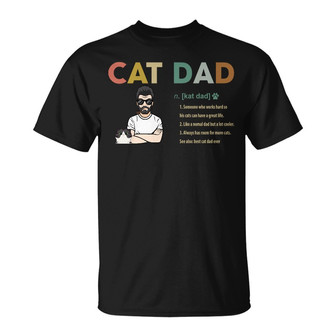 Best Cat Dad Ever Custom T Shirt - Gift for Cat Lovers - Thegiftio UK