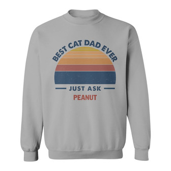 Best Cat Dad Mom Walking Cat Retro Custom Sweatshirt - Thegiftio UK