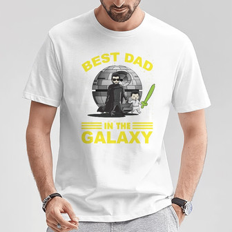Best Dad In The Galaxy Custom T Shirt - Gift for Dad - Thegiftio UK