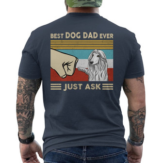 Best Dog Dad Dog Paw Human Hand Custom Back Print T-Shirt - For Dad - Thegiftio UK