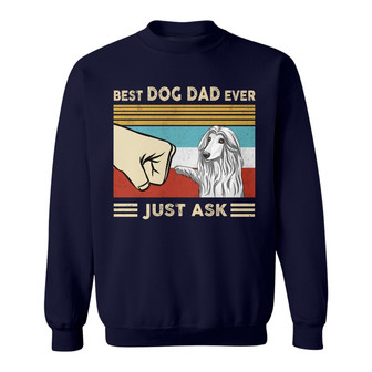 Best Dog Dad Dog Paw Human Hand Custom Sweatshirt - For Dad - Thegiftio UK