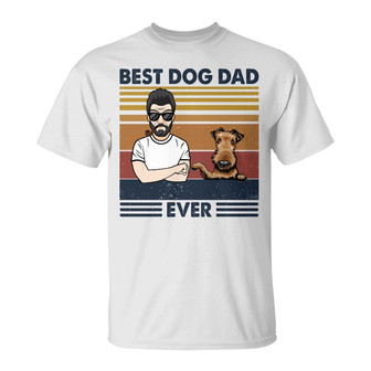 Best Dog Dad Ever Custom T-Shirt - Gift for Dog Dads - Thegiftio UK