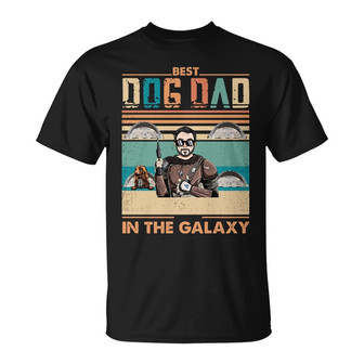 Best Dog Dad In The Galaxy Custom T Shirt - Gift for Dog Dad - Thegiftio UK