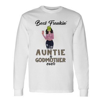 Best Freakin Auntie & Godmother Personalized Long Sleeve Shirt - Gift - Thegiftio UK