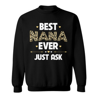 Best Nana Ever Leopard Custom Sweatshirt - Gift for Grandma - Thegiftio UK
